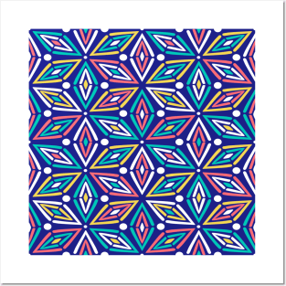 Geometrical colorful Pattern Posters and Art